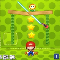 Марио перерезает веревку