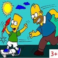 Гомер и Барт: Раскраска